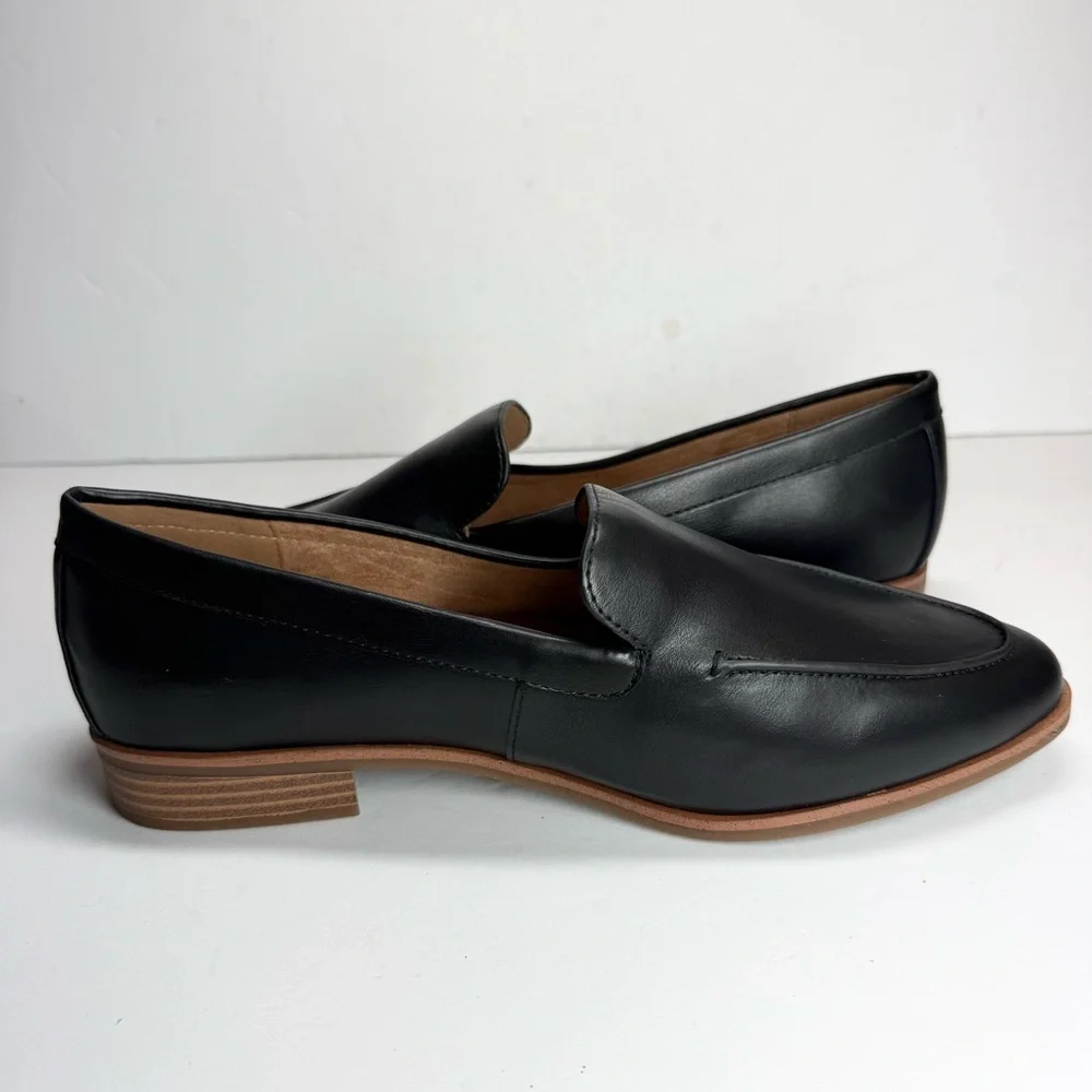 NIB Aerosoles Stacked Heel‎ Classic Black Loafers Women’s Size 11W